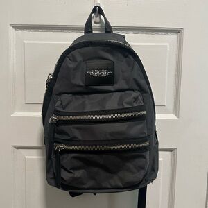 Marc by Marc Jacob’s Biker large nylon backpack. Dark grey with heavy zippers.